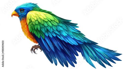 Wallpaper Mural Vibrant colorful bird with blue, green, yellow, and orange feathers. Torontodigital.ca