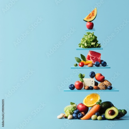 Wallpaper Mural Diet pyramid transitioning into stool health visual indicators Torontodigital.ca