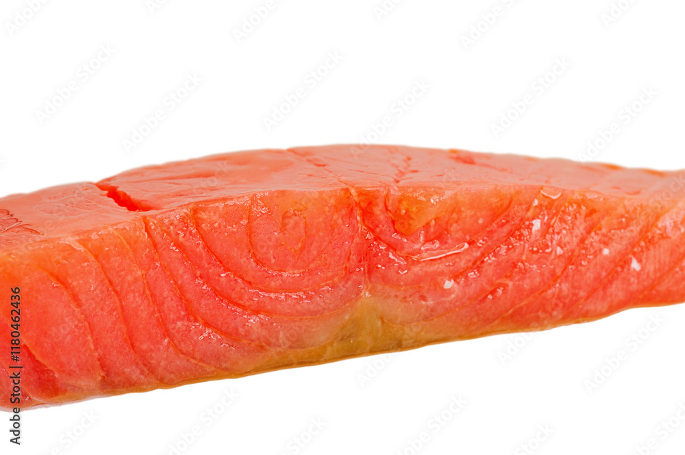 Lightly salted red salmon fish isolate Lightly salted red salmon fish isolate