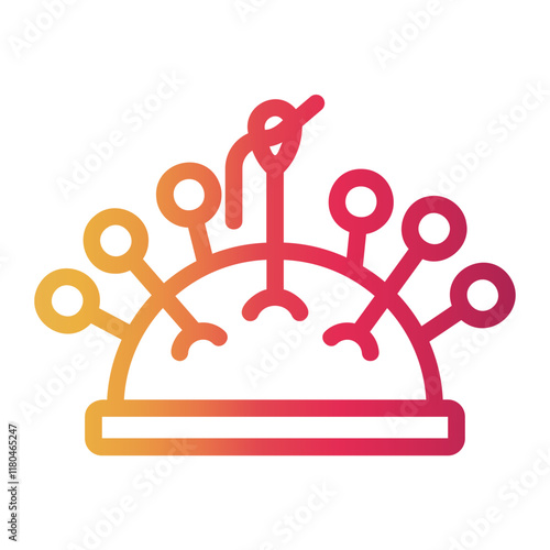 pincushion Line Gradient Icon