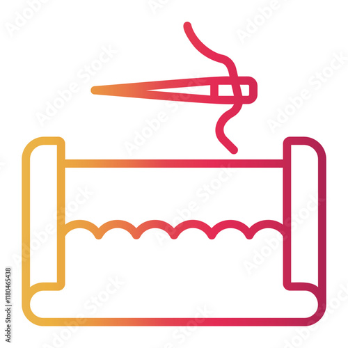 Obraz na plátně backstitch Line Gradient Icon