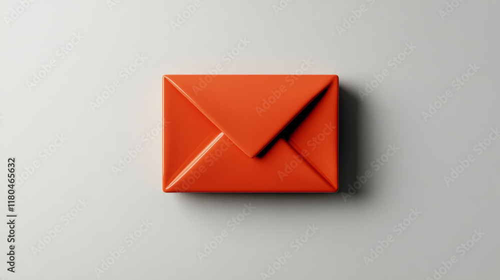 Red envelope on a gray background, minimalist style. Red envelope on a gray background, minimalist style.