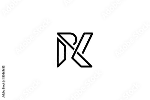 Simple Letter PK or KP Logo Design Vector 