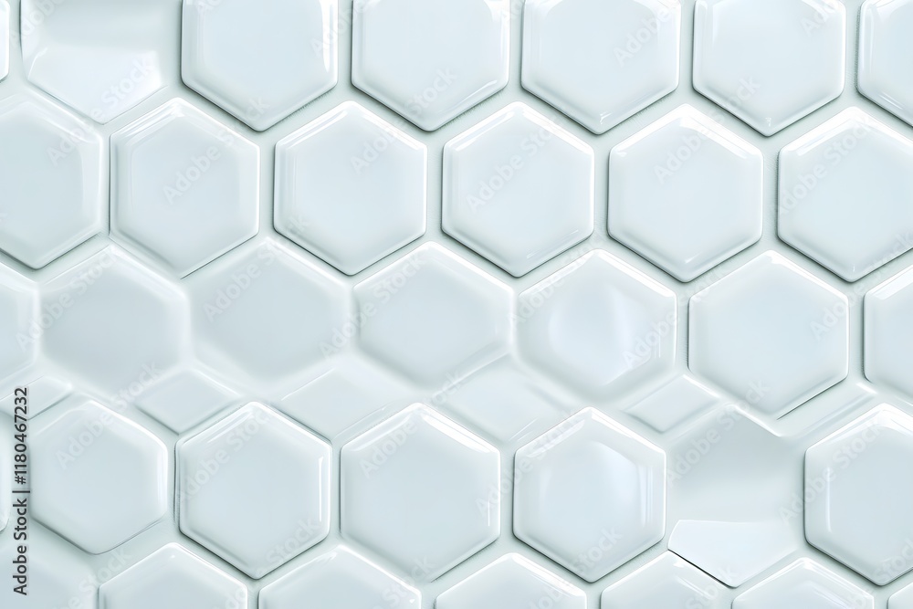 Light Grey Glossy Hexagonal Tile Pattern Light Grey Glossy Hexagonal Tile Pattern
