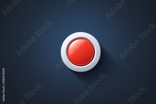 Free Download a close up of a red button on a dark blue background - GFXLoad