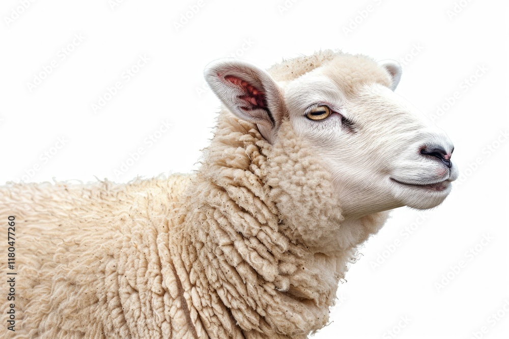 Vibrant Color Image of Cute Sheep on Transparent Background Ai Generative Vibrant Color Image of Cute Sheep on Transparent Background Ai Generative
