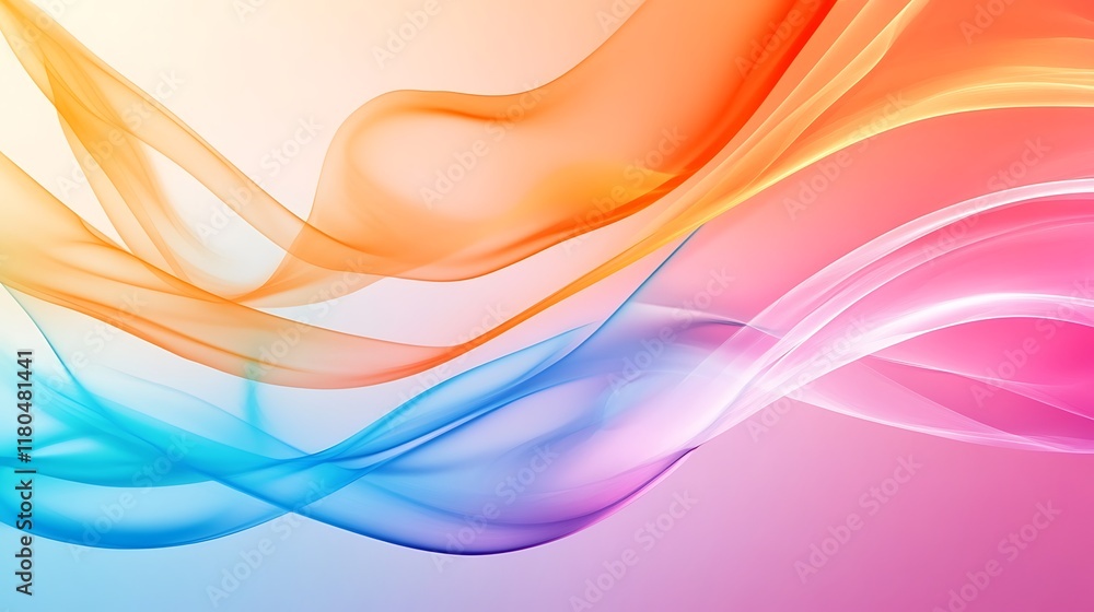 Abstract Colorful Waves: A Serene and Dreamlike Art Design Abstract Colorful Waves: A Serene and Dreamlike Art Design