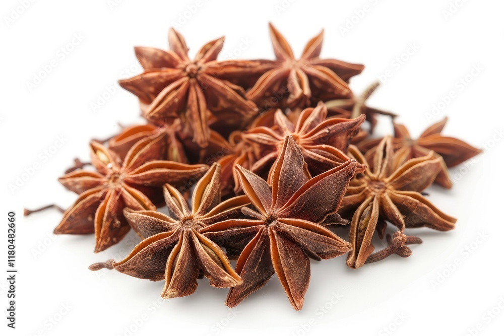 High Quality Visual of Anise Isolated on White Background Generative Ai High Quality Visual of Anise Isolated on White Background Generative Ai