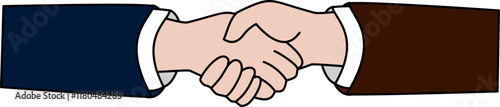 Cartoon handshake