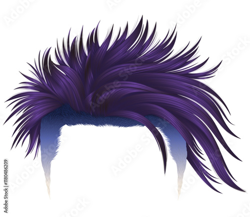 fashionable shaggy hair with shaved temples pink-green color.
beauty style.high hair styling.
