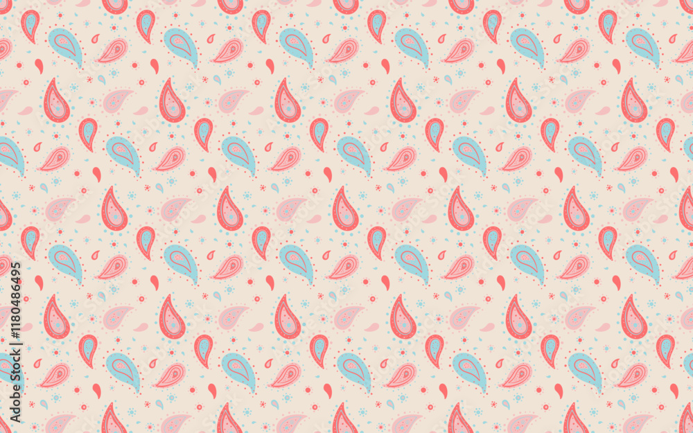Charming pastel paisley pattern. Perfect for textile design, wallpaper, packaging, and crafting projects. A soft, whimsical design with a touch of vintage flair. Charming pastel paisley pattern. Perfect for textile design, wallpaper, packaging, and crafting projects. A soft, whimsical design with a touch of vintage flair.