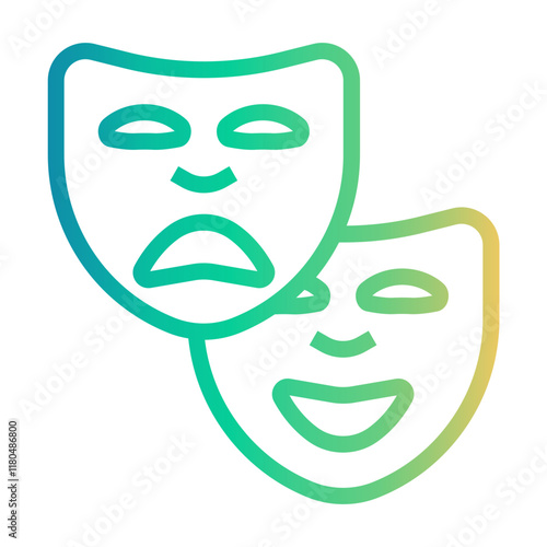 drama Line Gradient Icon