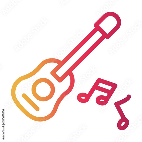 music class Line Gradient Icon