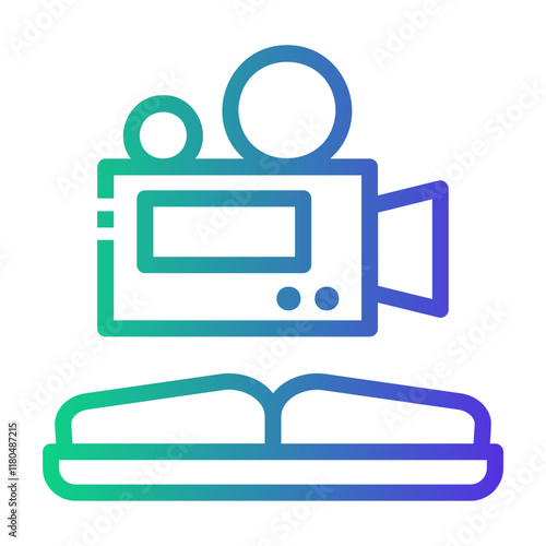 videographer class Line Gradient Icon