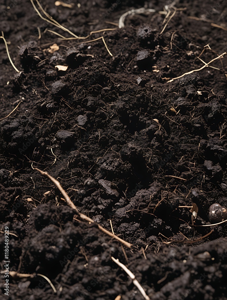 Rich fertile soil enriched with organic compost and natural manure promoting healthy plant growth and sustainable farming practices essential for high-quality crops and environmentally friendly agricu Rich fertile soil enriched with organic compost and natural manure promoting healthy plant growth and sustainable farming practices essential for high-quality crops and environmentally friendly agricu