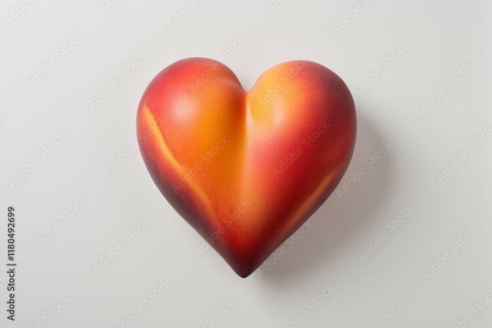 there is a heart shaped object on a white surface there is a heart shaped object on a white surface