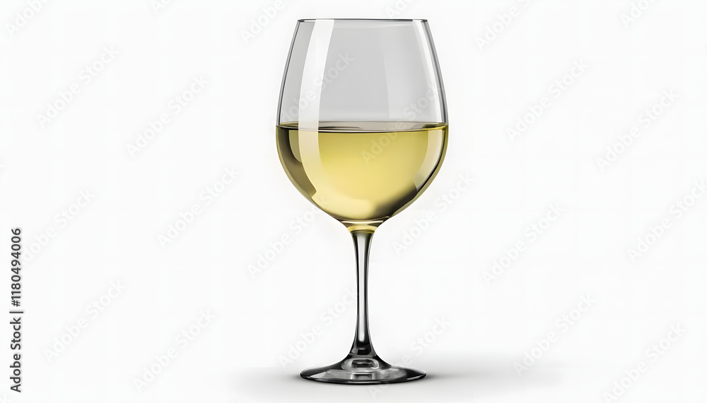 wine glass with white wine isolated on transparent background Generative Ai wine glass with white wine isolated on transparent background Generative Ai