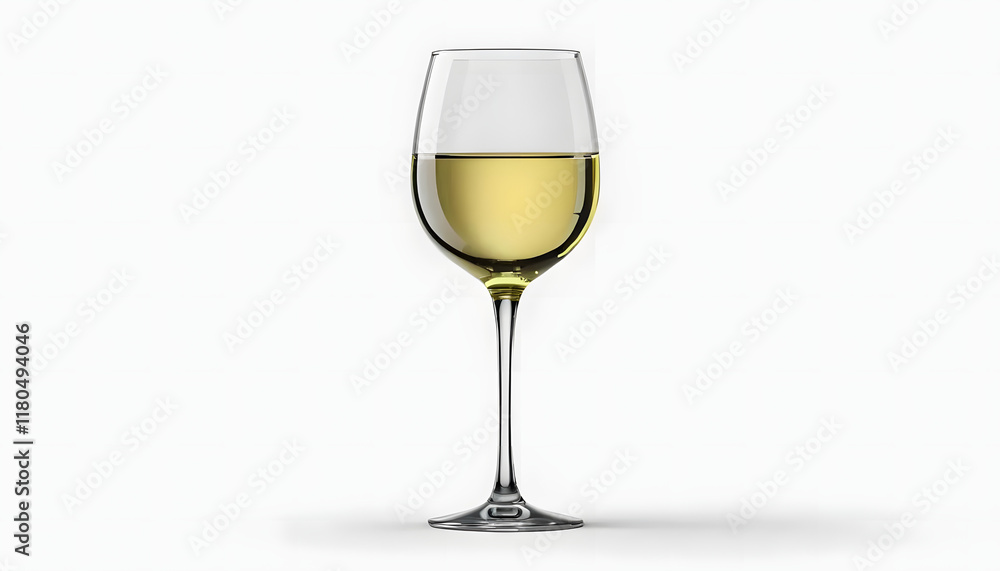wine glass with white wine isolated on transparent background Generative Ai wine glass with white wine isolated on transparent background Generative Ai