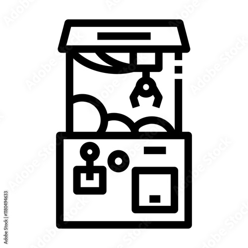 claw machine Line Icon