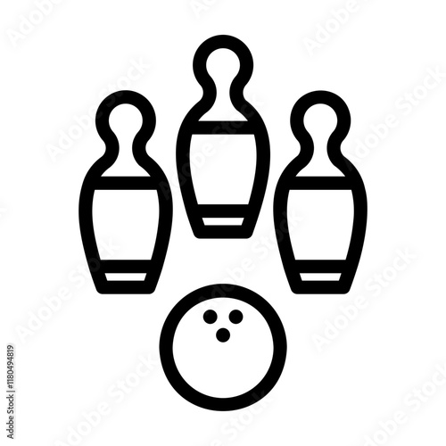 bowling game Line Icon