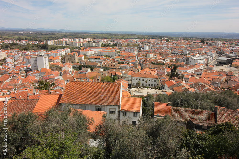 Obraz premium Castelo Branco, Beira Baixa, Portugal, April 4 2022. Views from Castelo Branco city