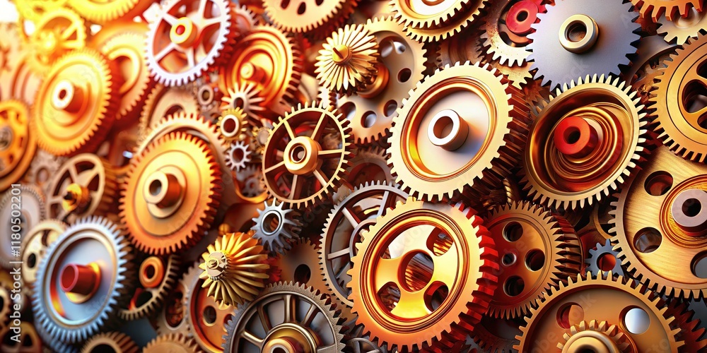 Gear Pattern Abstract Art - Dynamic Geometric Design Gear Pattern Abstract Art - Dynamic Geometric Design