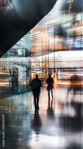 Wallpaper Mural Modern Architecture: Glass Reflections and City Life Torontodigital.ca