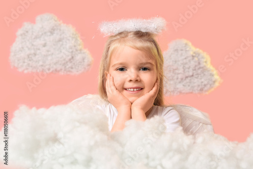Cute little girl dressed as...