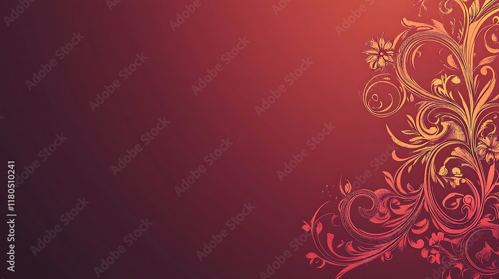 Elegant Red Floral Design Background Image Elegant Red Floral Design Background Image