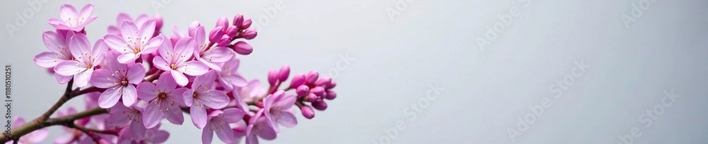 Spring lilac branch with delicate purple flowers against a clean and simple background, botanical, garden elements, lilac branch Spring lilac branch with delicate purple flowers against a clean and simple background, botanical, garden elements, lilac branch
