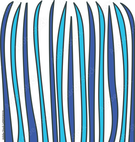 Cartoon blue grass or thin blades.