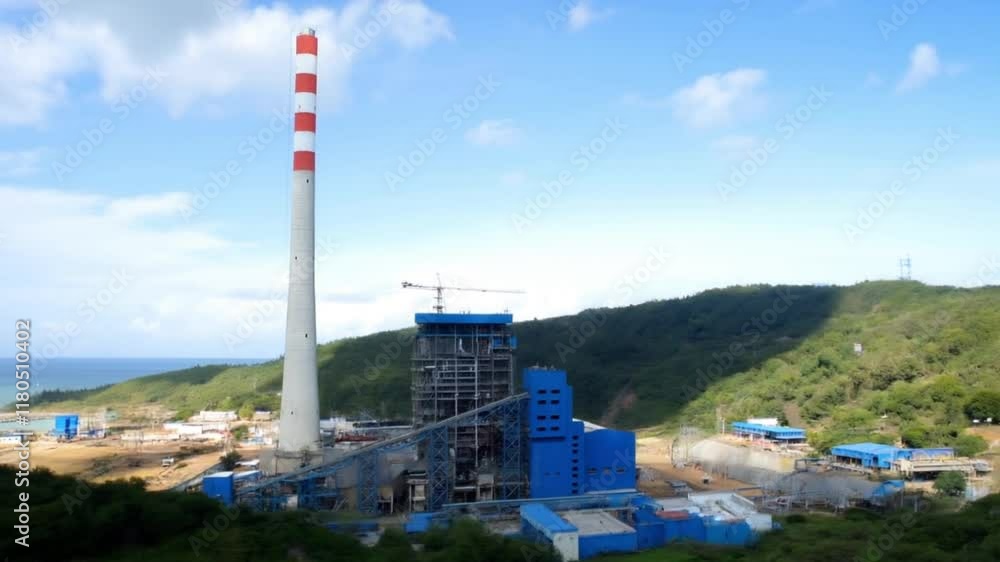 Coastal Power Plant Under Construction Coastal Power Plant Under Construction