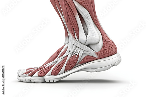 Human Foot Anatomy: Muscles, Bones, and Tendons Explained in Detail with 3D Model photo