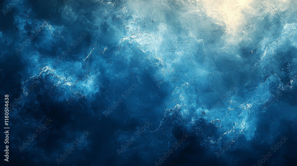 Fototapeta premium Abstract Blue Ocean Deep Sea Texture