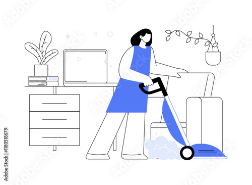 Steam cleaner isolated cartoon vector illustrations.