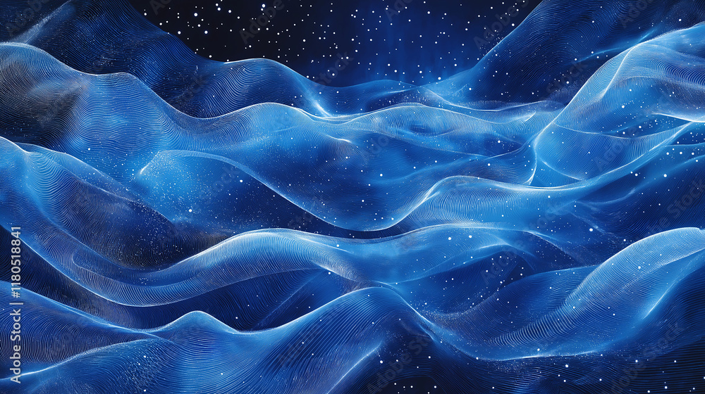 Obraz premium Ethereal Blue Waves