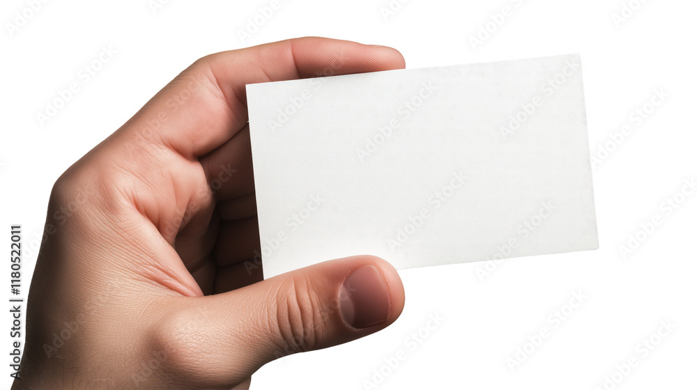 Hand Holding Blank White Business Card Mockup for Branding and Advertisement on white and transparent Background Hand Holding Blank White Business Card Mockup for Branding and Advertisement on white and transparent Background