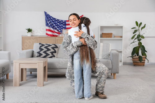 Military mother and daughte...