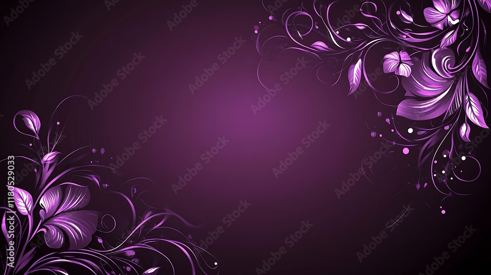 Elegant Purple Floral Design Background Image Elegant Purple Floral Design Background Image