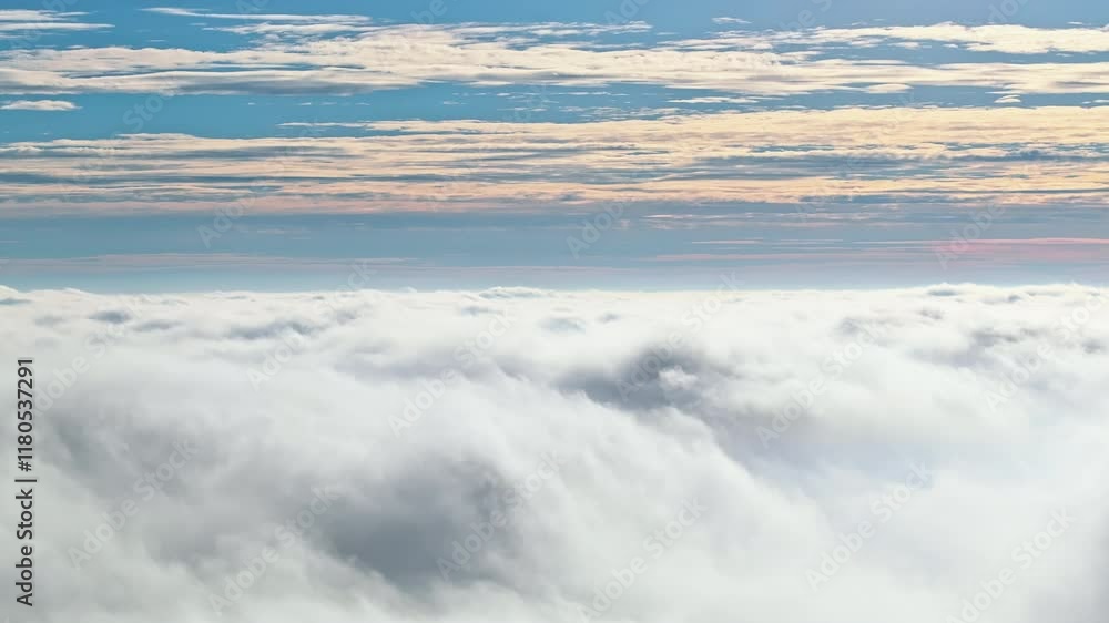 Aerial drone view of an utility pole in the clouds Aerial drone view of an utility pole in the clouds