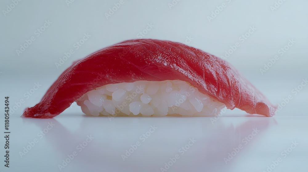 close-up red tuna nigiri. Japanese food on a white background close-up red tuna nigiri. Japanese food on a white background