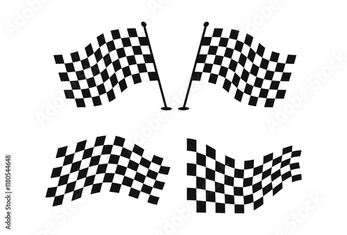Set of Race flag icon logo design vector. Icon Symbol. Template Illustration inspiration icon