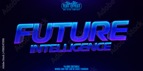 Artificial editable text effect, customizable intelligence and ai 3d font style