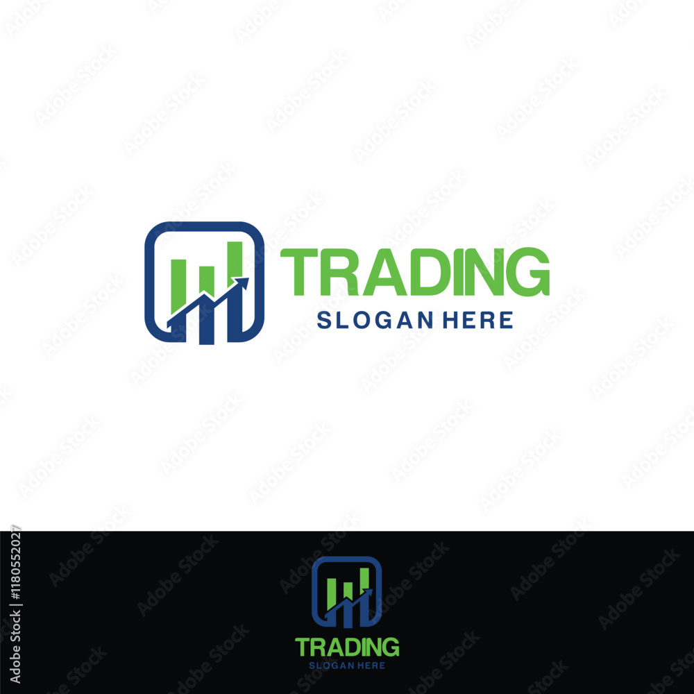 Fototapeta premium digital trading chart logo