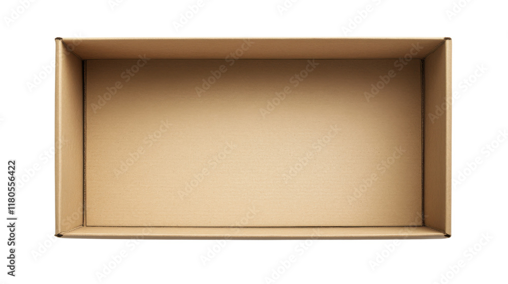Fototapeta premium Empty cardboard box transparent background