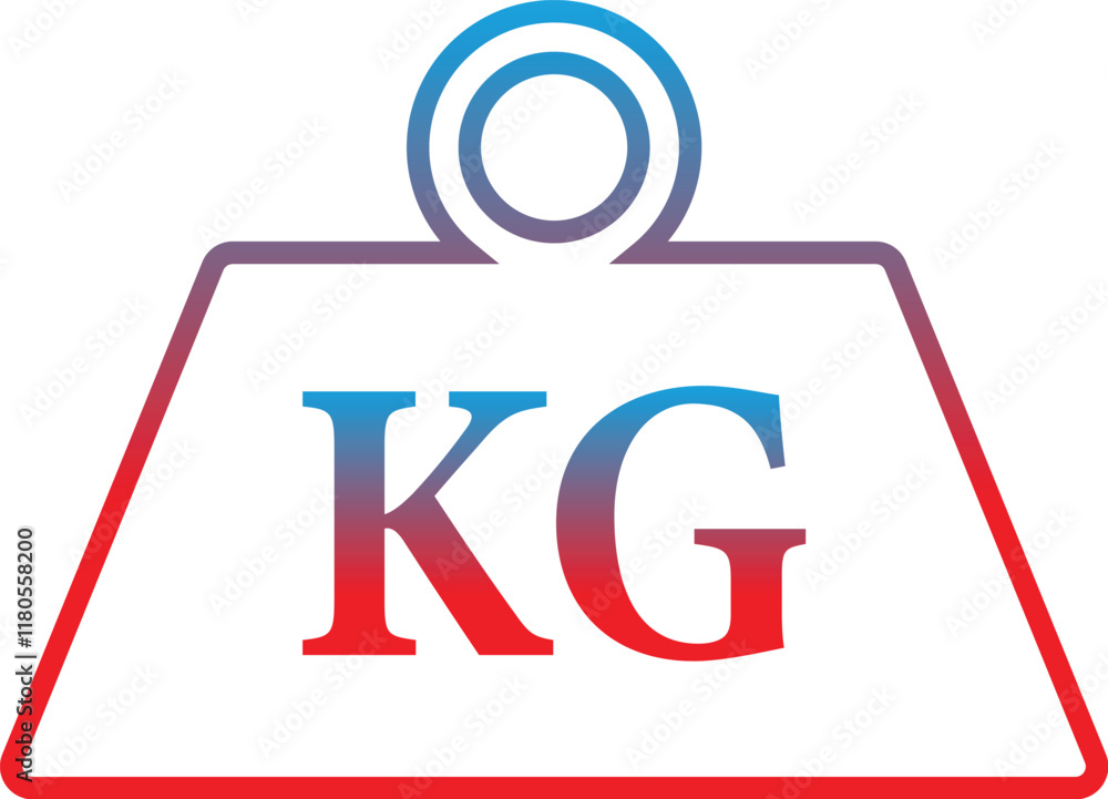 Kilogram Weight Icon. Kilo outline icon symbol. KG weight sign icon. Kilogram Weight Icon. Kilo outline icon symbol. KG weight sign icon.