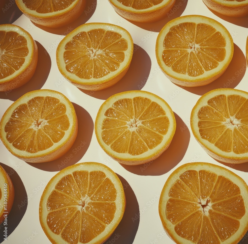 Freshly Sliced Orange Halves Arranged Aesthetic Background for Healthy Cooking and Fruit Dessert Presentation, Bright Citrus for Colorful Food Styling Displays Freshly Sliced Orange Halves Arranged Aesthetic Background for Healthy Cooking and Fruit Dessert Presentation, Bright Citrus for Colorful Food Styling Displays