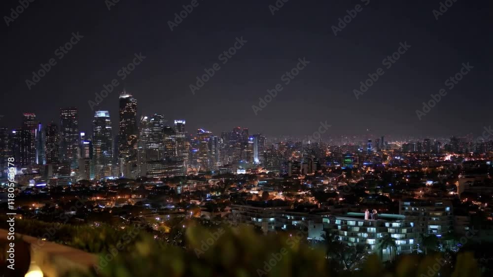 Night Cityscape: A Panoramic View of Bangkok's Skyline at Night Night Cityscape: A Panoramic View of Bangkok's Skyline at Night