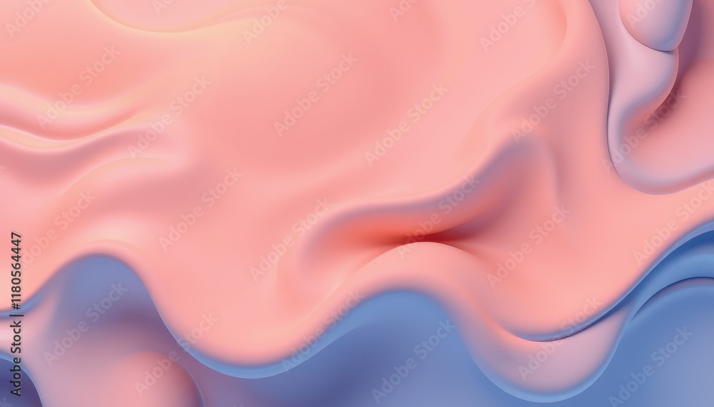Obraz premium Abstract Pink and Blue Wavy Fluid Design