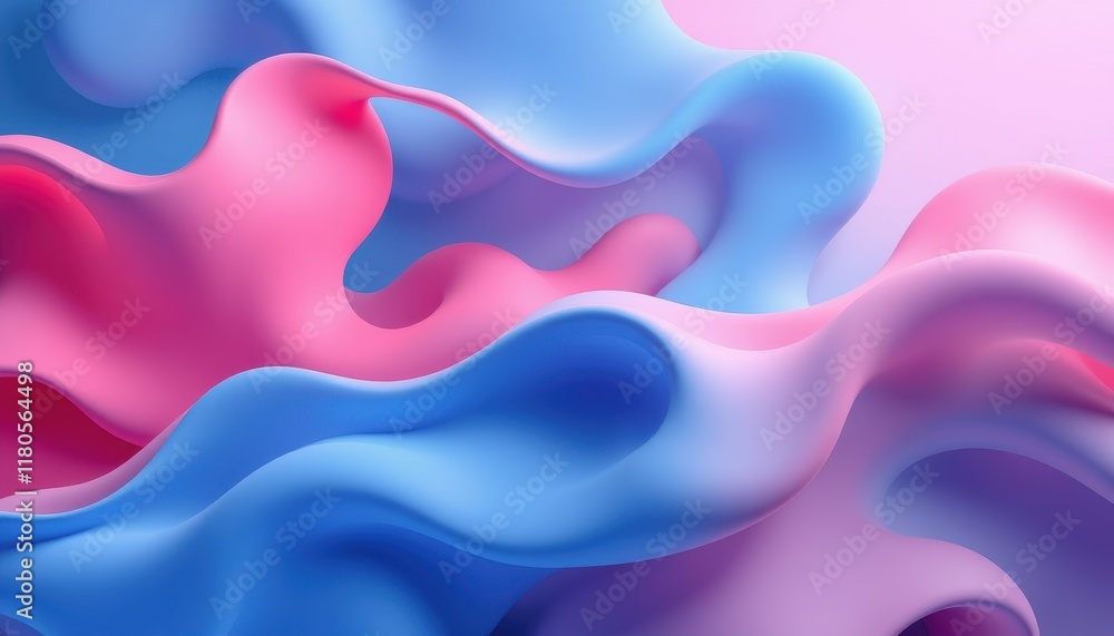 Abstract Pink And Blue Liquid Wave Forms Abstract Pink And Blue Liquid Wave Forms